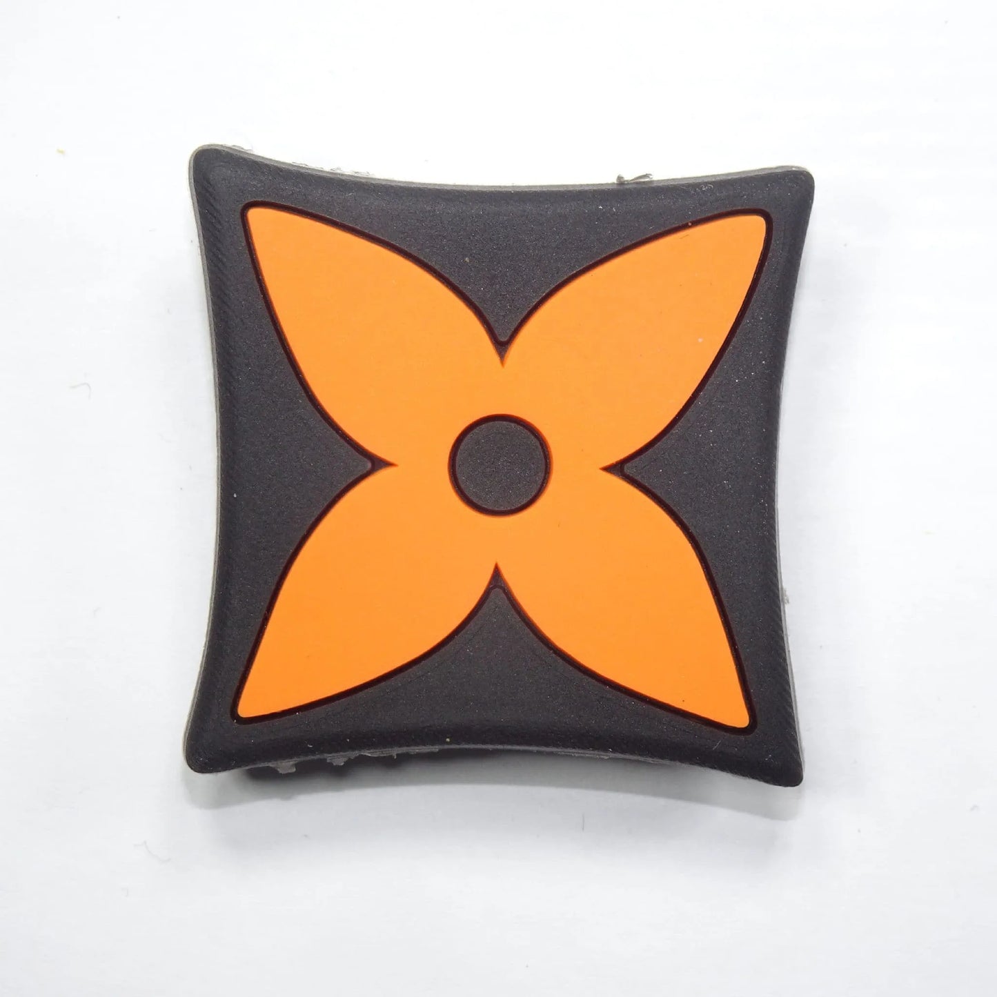 Lv Louis Vuitton French Star Badge Logo Orange On Black Shoe Charm