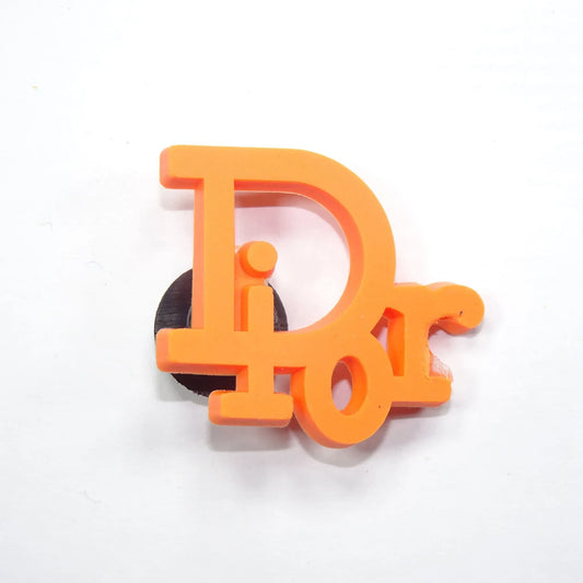 Dior French Luxury Stylised Logo Orange Shoe Charm