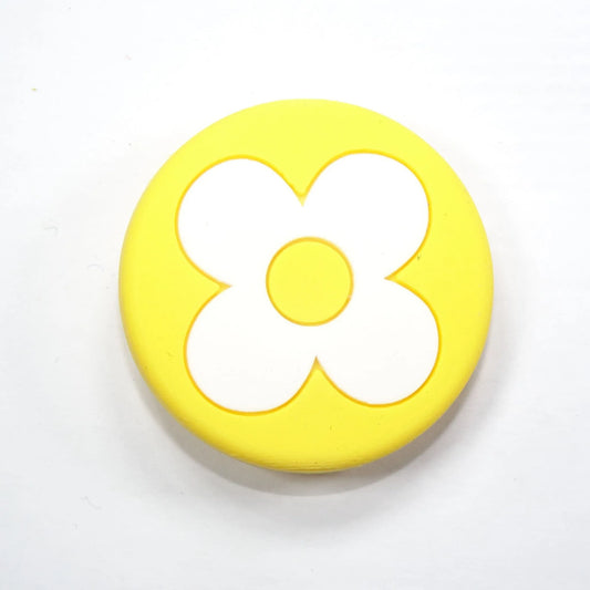 Lv Louis Vuitton Flower Badge Logo White On Yellow Shoe Charm