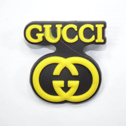 Gucci Stylised Badge Logo Yellow Shoe Charm