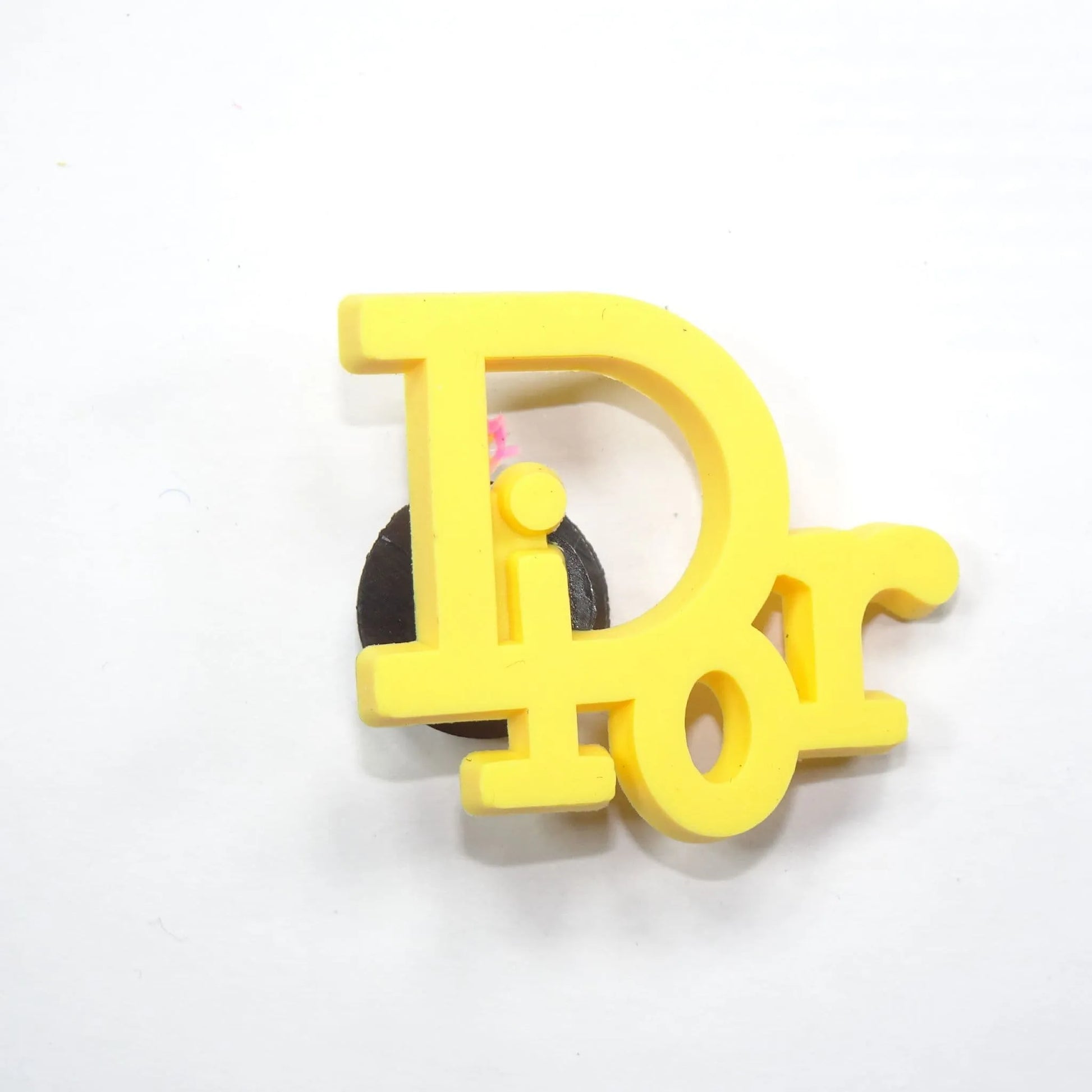 Dior French Luxury Stylised Logo Yellow Shoe Charm