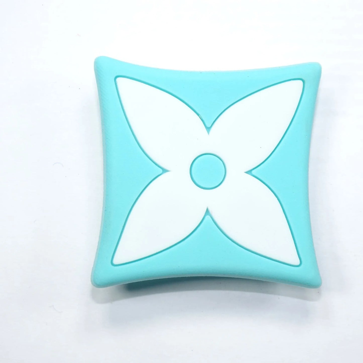 Lv Louis Vuitton French Star Badge Logo White On Aqua Shoe Charm