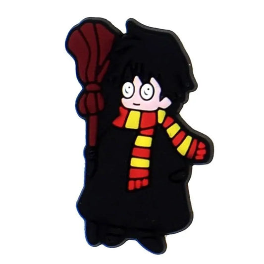 Harry With Nibus 2000 Broom Harry Potter Shoe Charm