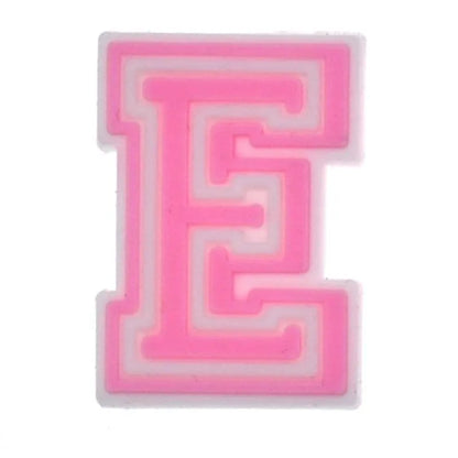 Shoe charm - A-Z CAPITAL LETTERS, Colours with WHITE frame