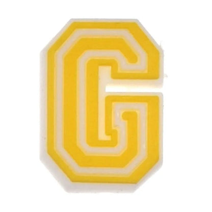 Shoe charm - A-Z CAPITAL LETTERS, Colours with WHITE frame
