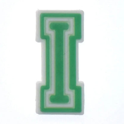 Shoe charm - A-Z CAPITAL LETTERS, Colours with WHITE frame