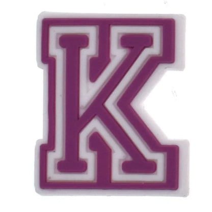 Shoe charm - A-Z CAPITAL LETTERS, Colours with WHITE frame