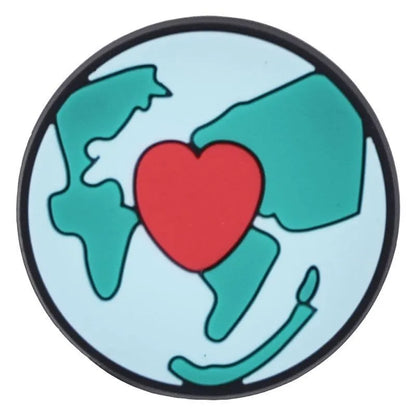 I Love This World Shoe Charm