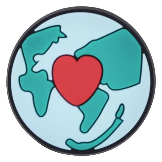 I Love This World Shoe Charm
