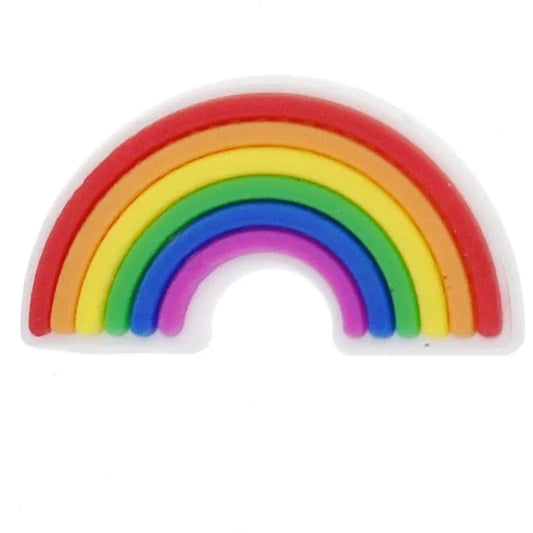 Rainbow On White Border Shoe Charm