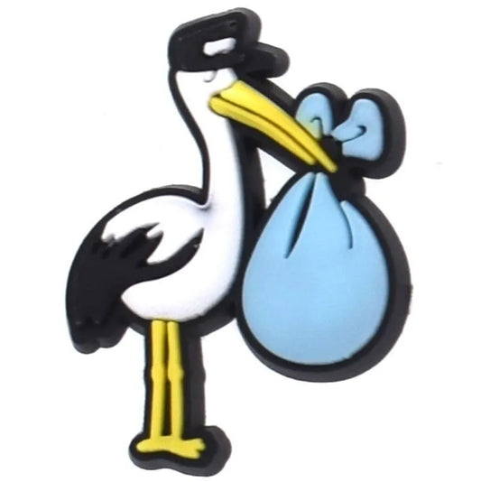 Stork Boy Delivery Shoe Charm
