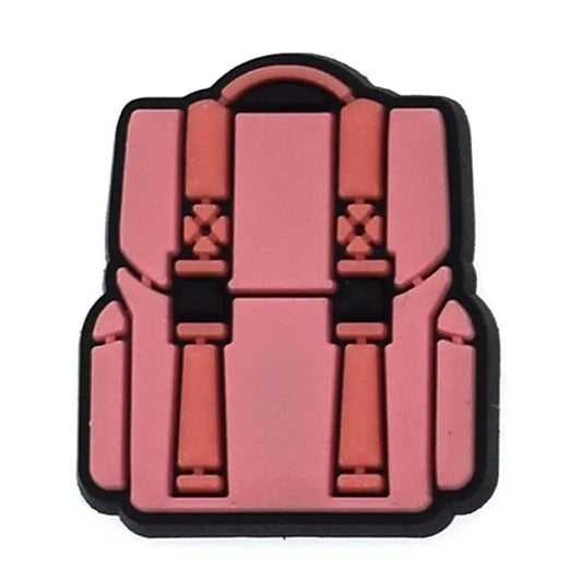 Pink Backpack Shoe Charm