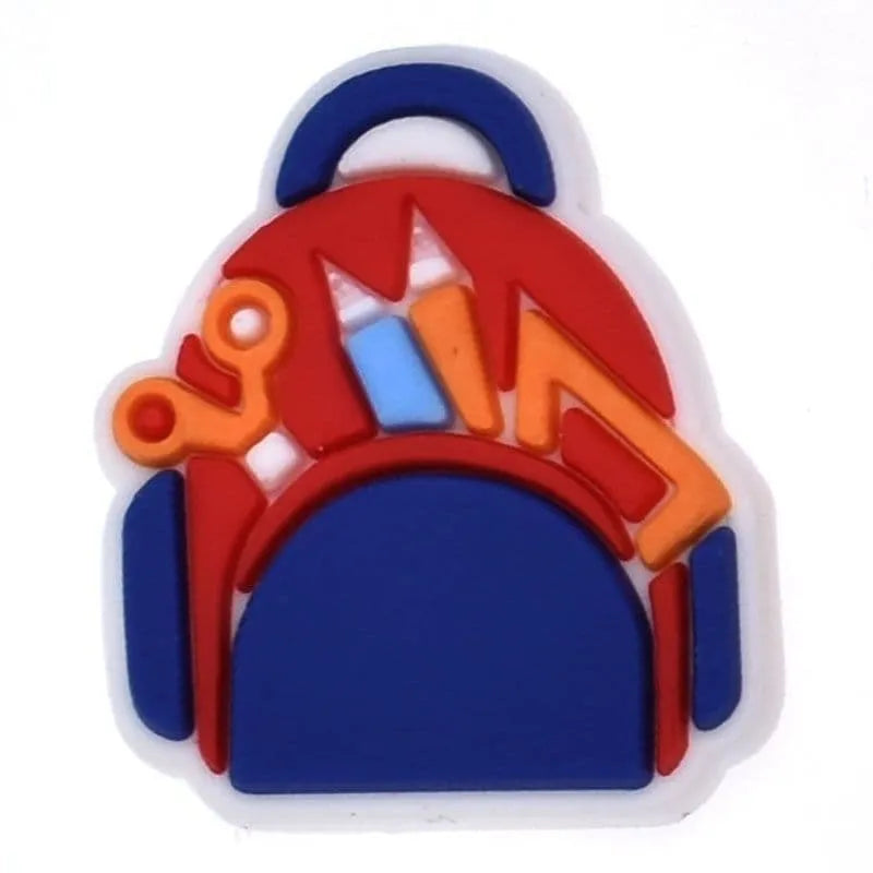 School Backpack Shoe Charm
