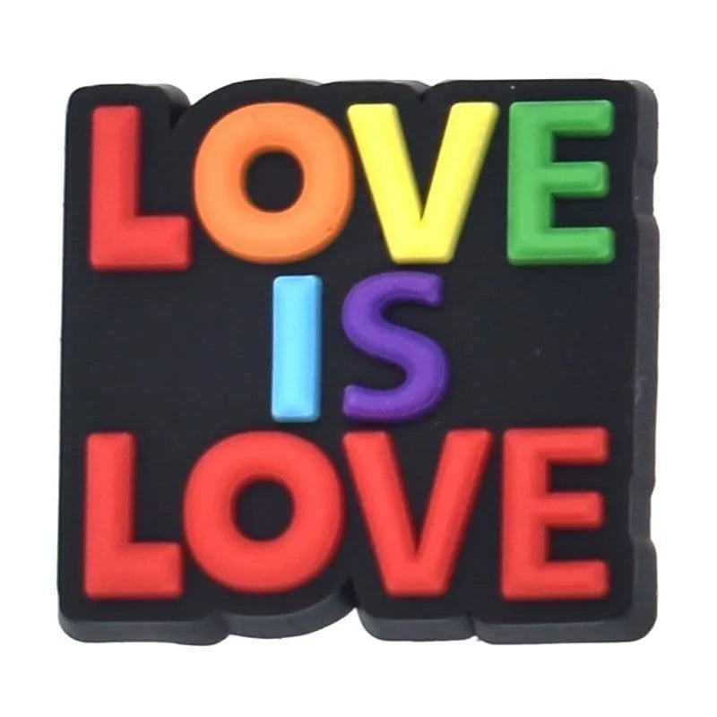 LOVE IS LOVE shoe charm