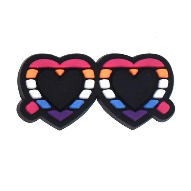 Pride Heart Sunglasses Shoe Charm