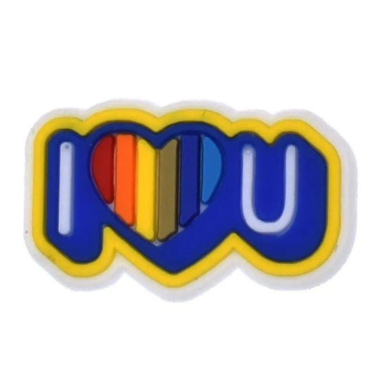 I HEART YOU sign shoe charm