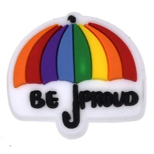 Be Proud Rainbow Umbrella Shoe Charm