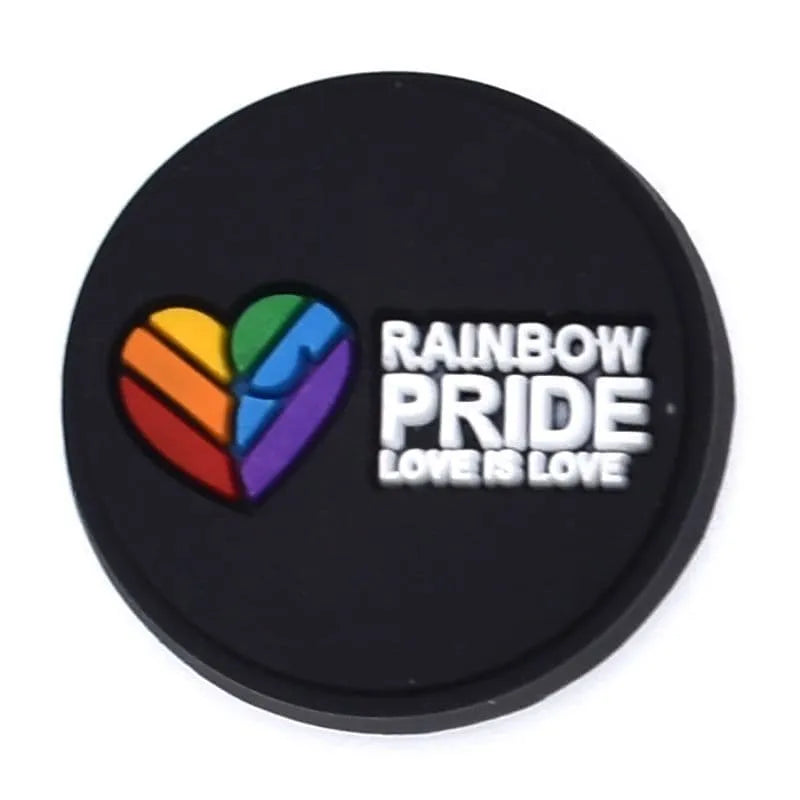 Rainbow Pride Badge Shoe Charm