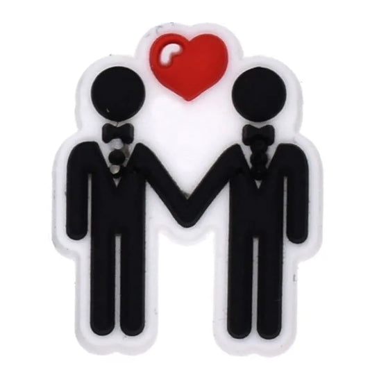 Men In Love Shoe Charm