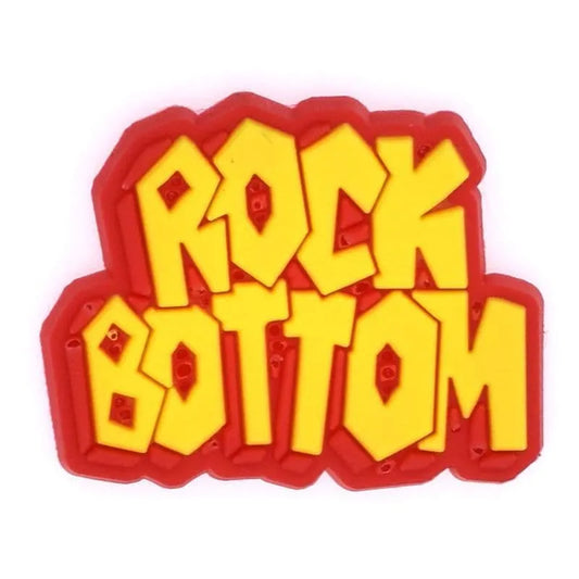 Rock Bottom Sign Shoe Charm