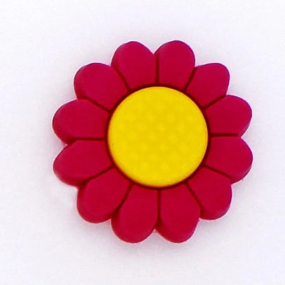 Red Petals Yellow Centre Shoe Charm
