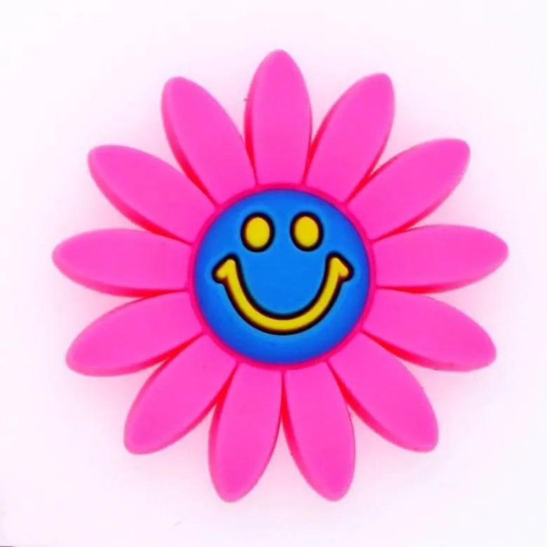 Pink/Blue Smiley Shoe Charm