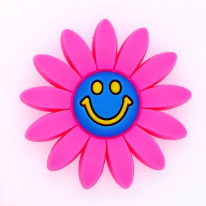 Pink/Blue Smiley Shoe Charm