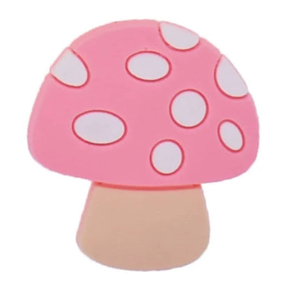 Pink Mushroom Shoe Charm