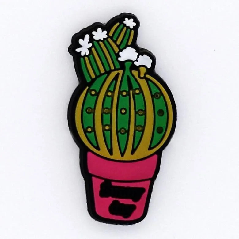 Round Green Cactus In Red Pot Shoe Charm