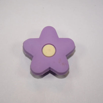 Lilac/Yellow Star Petals Shoe Charm