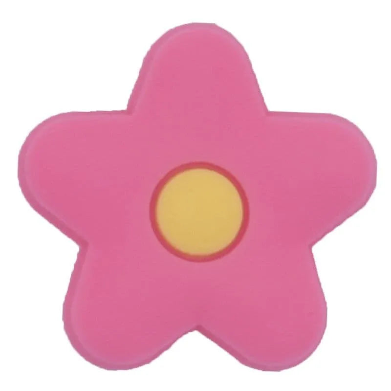 Pink /Yellow 5 Petals Shoe Charm