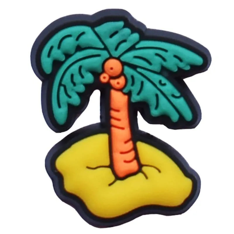 Palm Tree Island Shoe Charm