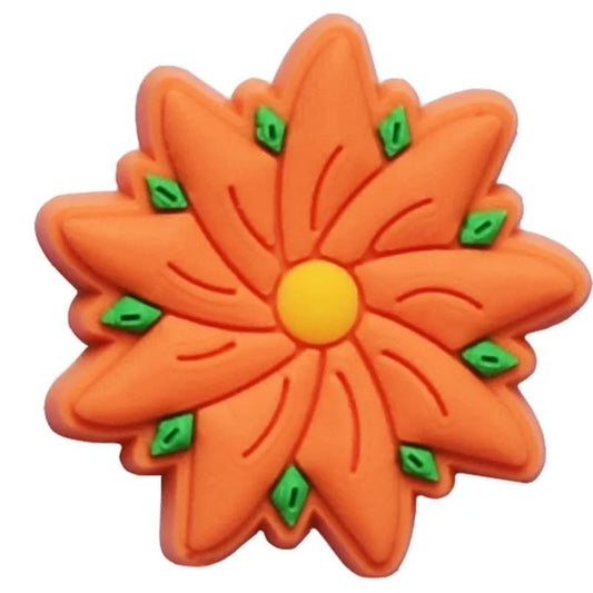 Green Spot Orange Petals Shoe Charm