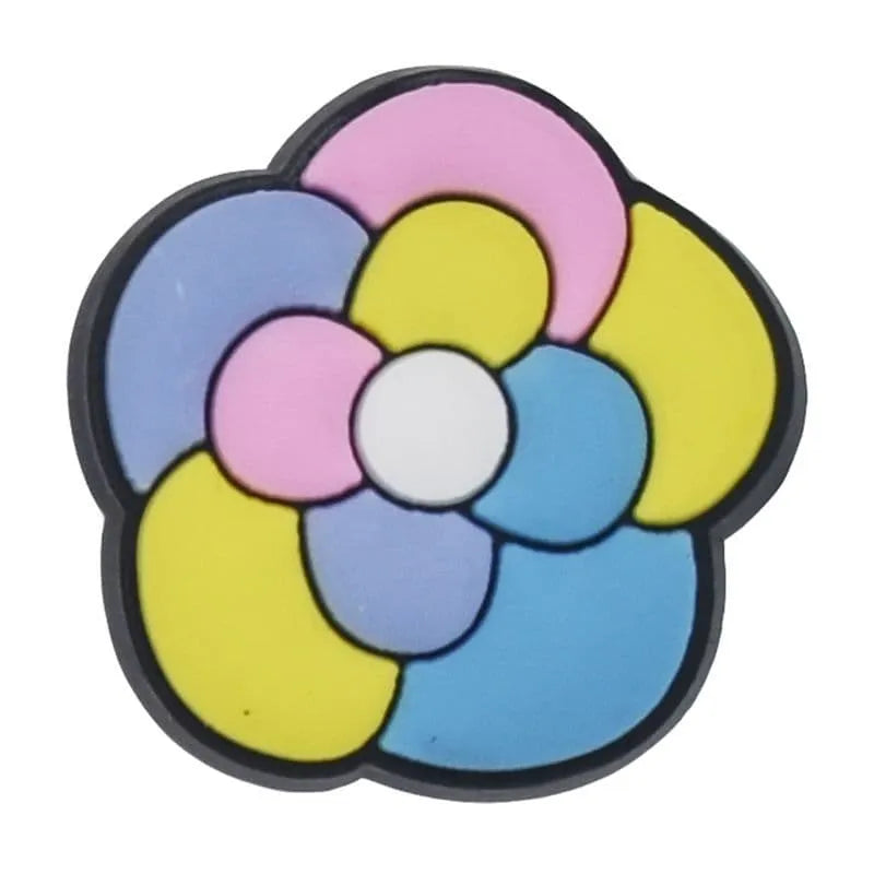 Multicoloured Flower Shoe Charm