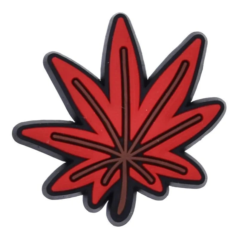 Red Dreamy Leaf Shoe Charm