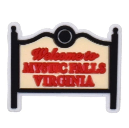 Mystic Falls Sign Shoe Charm