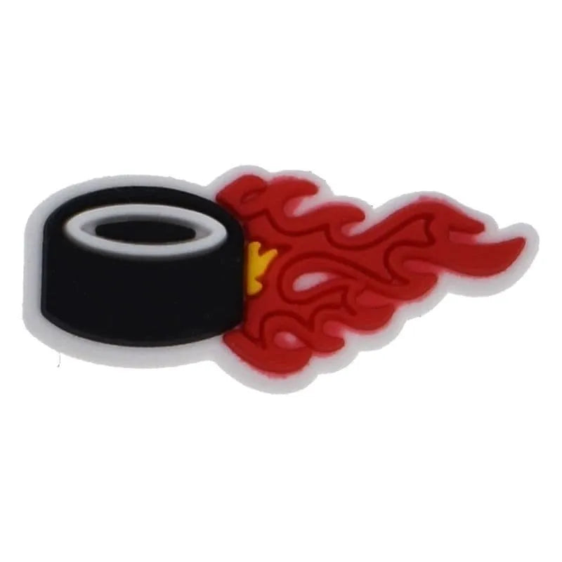 Shooting Puck Red Shoe Charm