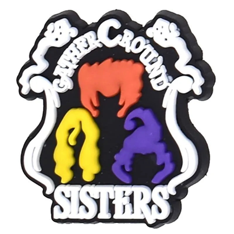 Gather Round Sisters Sign Shoe Charm