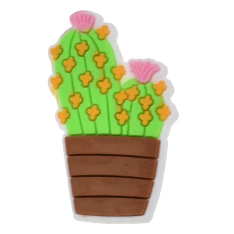 Cactus Plant In Brown Pot Shoe Charm