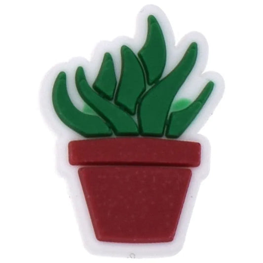 Cactus Plant In Porcelain Pot Shoe Charm