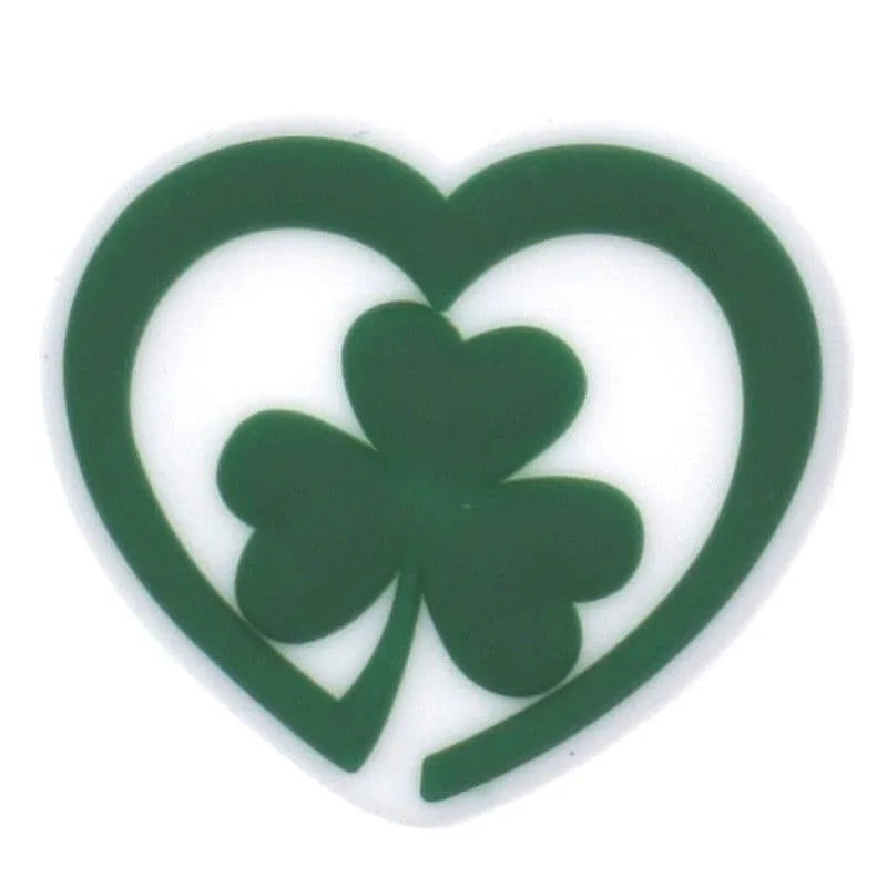 Heart Clover Shoe Charm