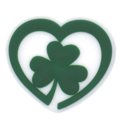 Heart Clover Shoe Charm