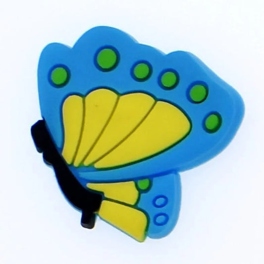 Butterfly Folded Blue/Yellow Shoe Charm