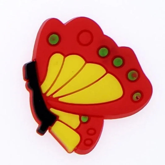 Butterfly Folded Red/Yellow Shoe Charm