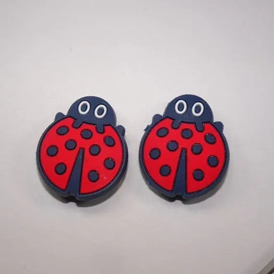 Ladybird With Part Open Wings Shoe Charm