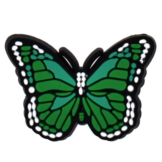 Butterfly Flying Green Shoe Charm