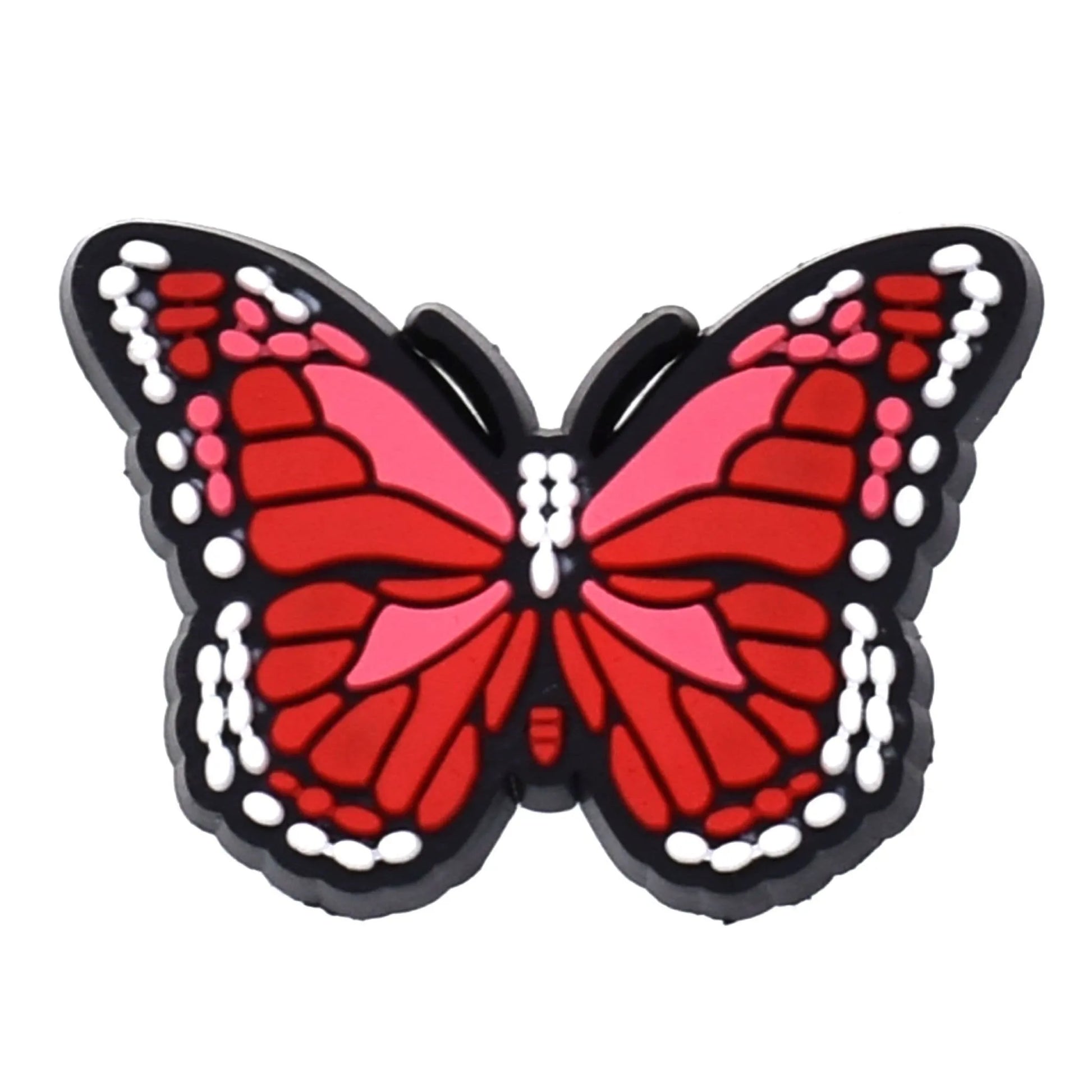 Butterfly Flying Red/Red Shoe Charm