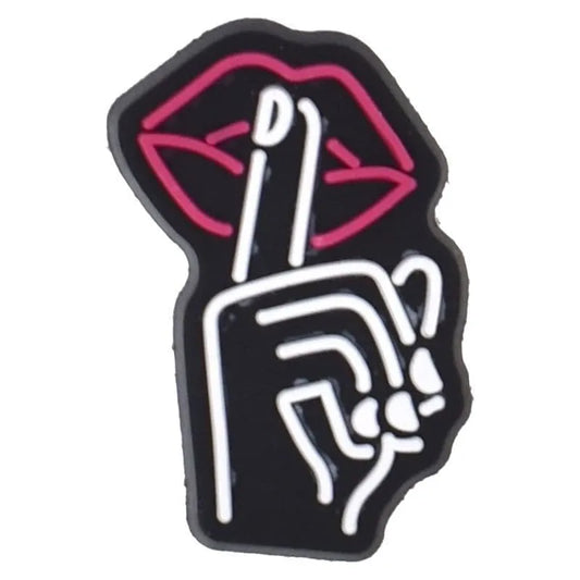 Hush Lips Shoe Charm