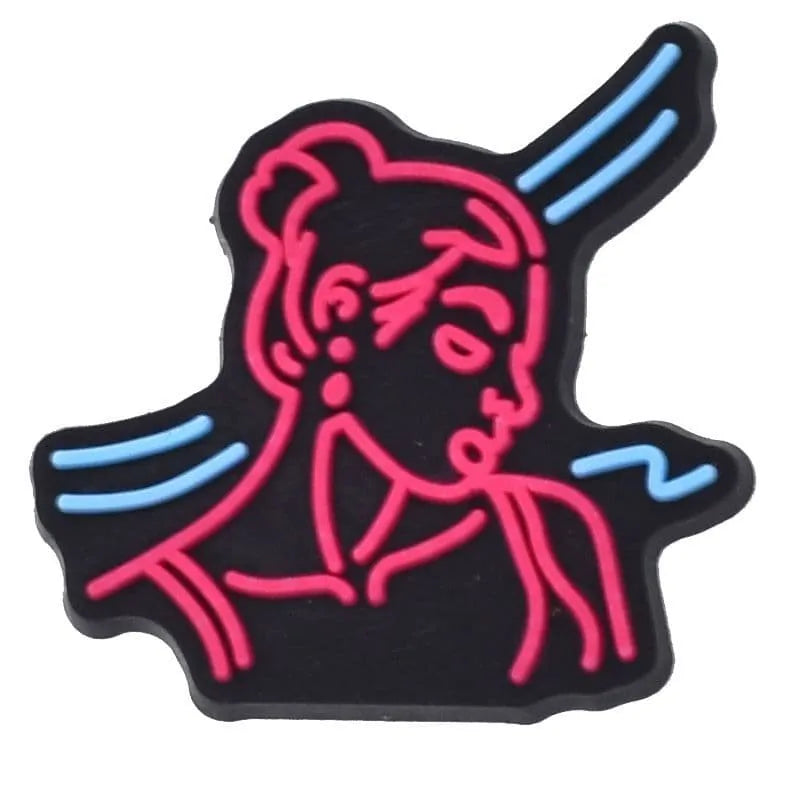 Girl Silhouette Shoe Charm