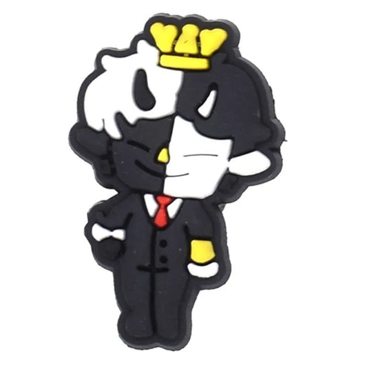 Black/White Suited King Shoe Charm